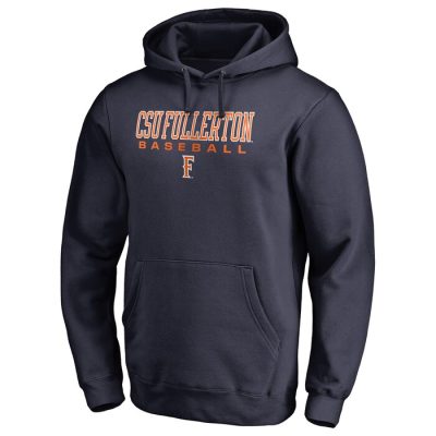 Cal State Fullerton Titans True Sport Baseball Pullover Hoodie - Navy