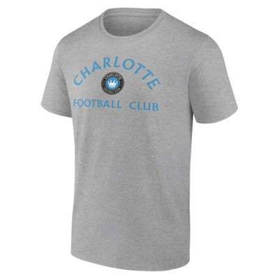 Charlotte FC Heart and Soul Unisex T-Shirt - Heather Gray