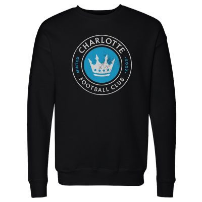 Charlotte FC Vintage Primary Logo Pullover Sweatshirt - Black