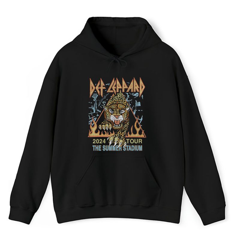 Def Leppard Journey The Summer Stadium 2024 Tour Unisex Pullover Hoodie TAH3743