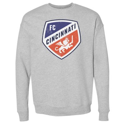 FC Cincinnati Vintage Primary Logo Pullover Sweatshirt - Heather Gray