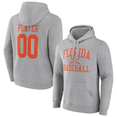 Florida Gators Baseball Pick-A-Player NIL Gameday Tradition Pullover Hoodie- Gray