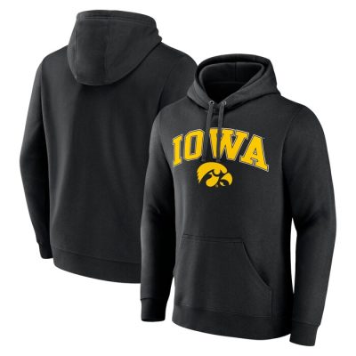 Iowa Hawkeyes Campus Pullover Hoodie - Black
