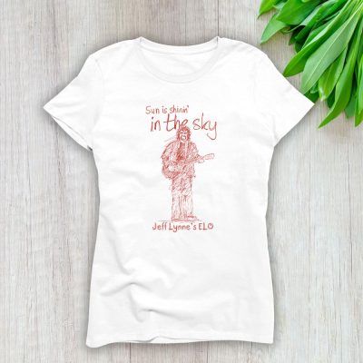Jeff Lynnes Elo Mr Blue Sky Song Out Of The Blue Album Lady T-Shirt Women Tee For Fans TLT2522