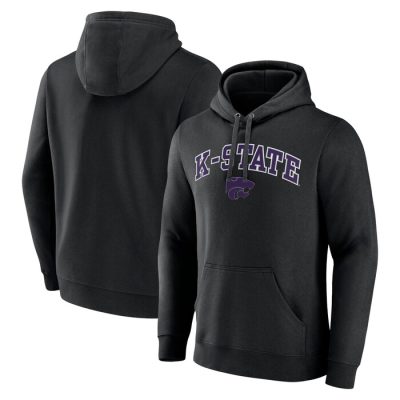 Kansas State Wildcats Campus Pullover Hoodie - Black