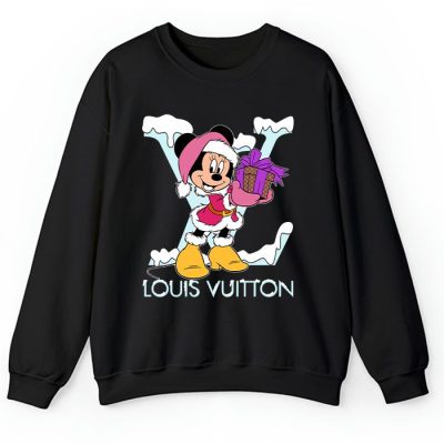 Louis Vuitton Logo Luxury Monogram Canvas Pattern Minnie Mouse Crewneck Sweatshirt CSTB1015