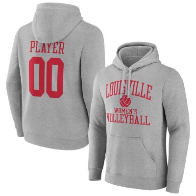 Louisville Cardinals Volleyball Pick-A-Player NIL Gameday Tradition Pullover Hoodie - Gray