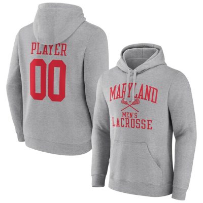 Maryland Terrapins Lacrosse Pick-A-Player NIL Gameday Tradition Pullover Hoodie- Gray