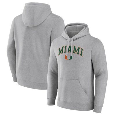Miami Hurricanes Campus Pullover Hoodie - Gray