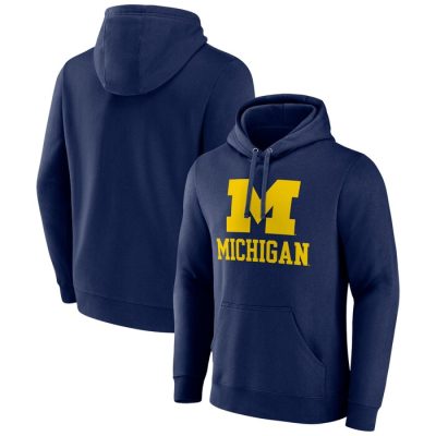 Michigan Wolverines Lockup Team Pullover Hoodie - Navy