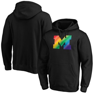 Michigan Wolverines Team Pride Logo Pullover Hoodie - Black