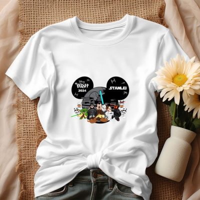 Mickey Head Disney Wish 2024 Star Wars Unisex T-Shirt IPP2875