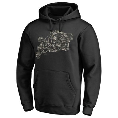 Navy Midshipmen Camo Cloak Pullover Hoodie - Black