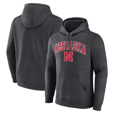 Nebraska Huskers Campus Pullover Hoodie - Heather Charcoal