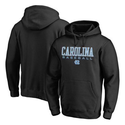 North Carolina Tar Heels True Sport Baseball Pullover Hoodie - Black