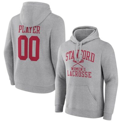 Stanford Cardinal Lacrosse Pick-A-Player NIL Gameday Tradition Pullover Hoodie- Gray