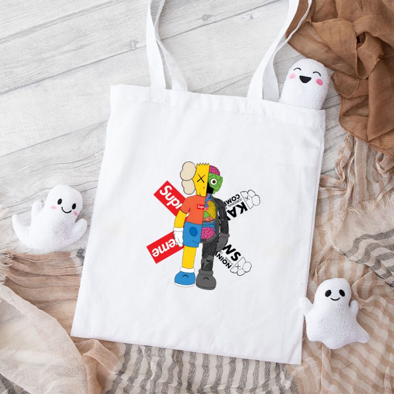 Supreme X Kaws Bearbrick Cotton Canvas Tote Bag TTB1866