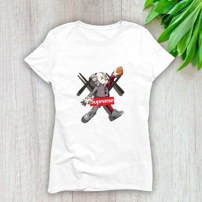 Supreme X Kaws Bearbrick Lady T-Shirt Luxury Tee For Women LDS1875