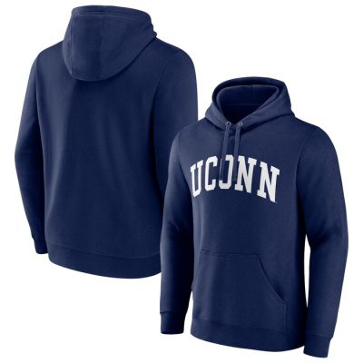 UConn Huskies Basic Arch Pullover Hoodie - Navy