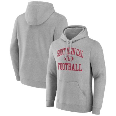 USC Trojans First Sprint Team Pullover Hoodie - Gray