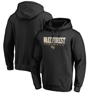 Wake Forest Demon Deacons True Sport Football Pullover Hoodie - Black