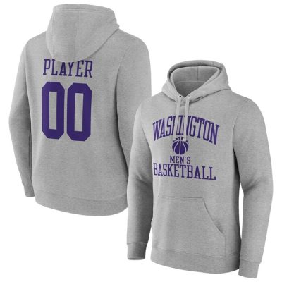 Washington Huskies Basketball Pick-A-Player NIL Gameday Tradition Pullover Hoodie - Gray