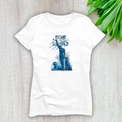 Black Panther NFL Detroit Lions Lady T-Shirt Women Tee TLT6957