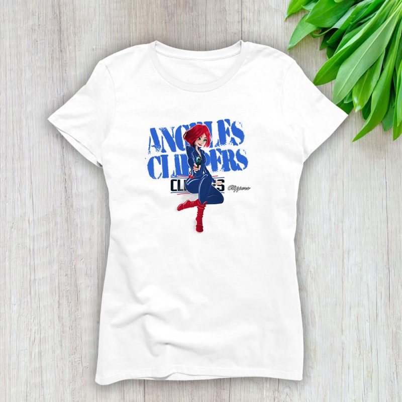 Black Widow NBA Los Angeles Clippers Lady T-Shirt Women Tee LTL8050