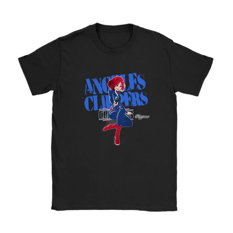 Black Widow NBA Los Angeles Clippers Unisex T-Shirt Cotton Tee TAT8050