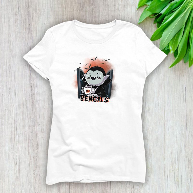 Dracula X Cincinnati Bengals Team NFL American Football Lady T-Shirt Women Tee TLT6746