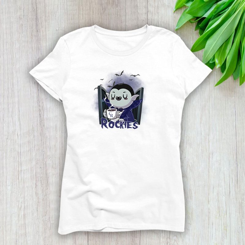 Dracula X Colorado Rockies Team X MLB X Baseball Fans Lady T-Shirt Women Cotton Tee TLT7841