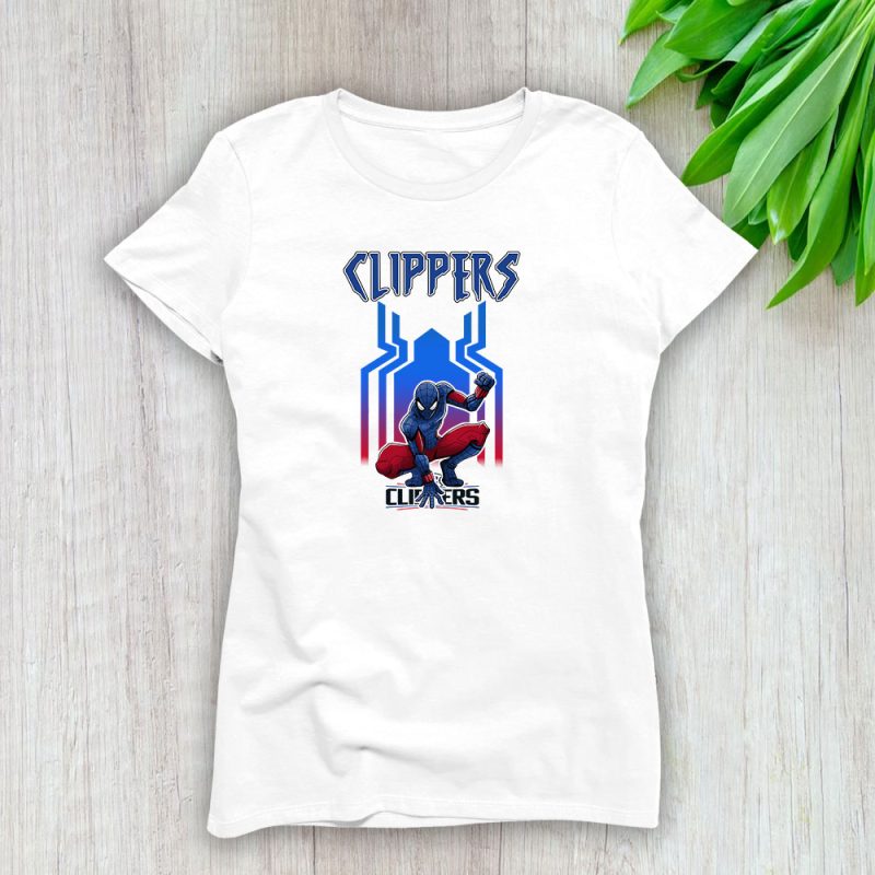 Spiderman NBA Los Angeles Clippers Lady T-Shirt Women Tee LTL7250