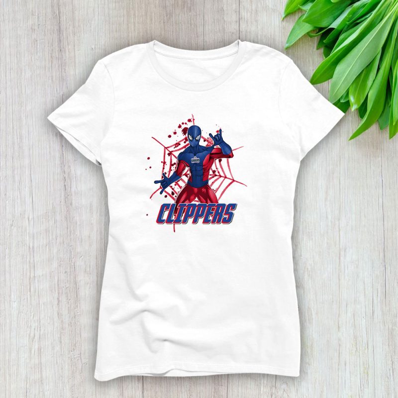 Spiderman NBA Los Angeles Clippers Lady T-Shirt Women Tee LTL7252