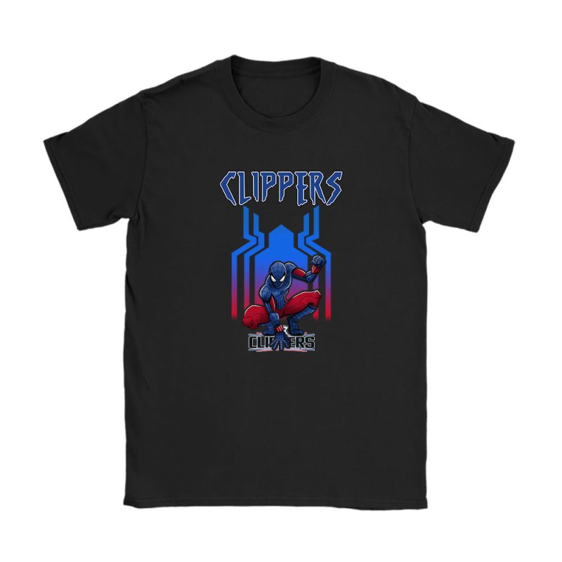 Spiderman NBA Los Angeles Clippers Unisex T-Shirt Cotton Tee TAT7250