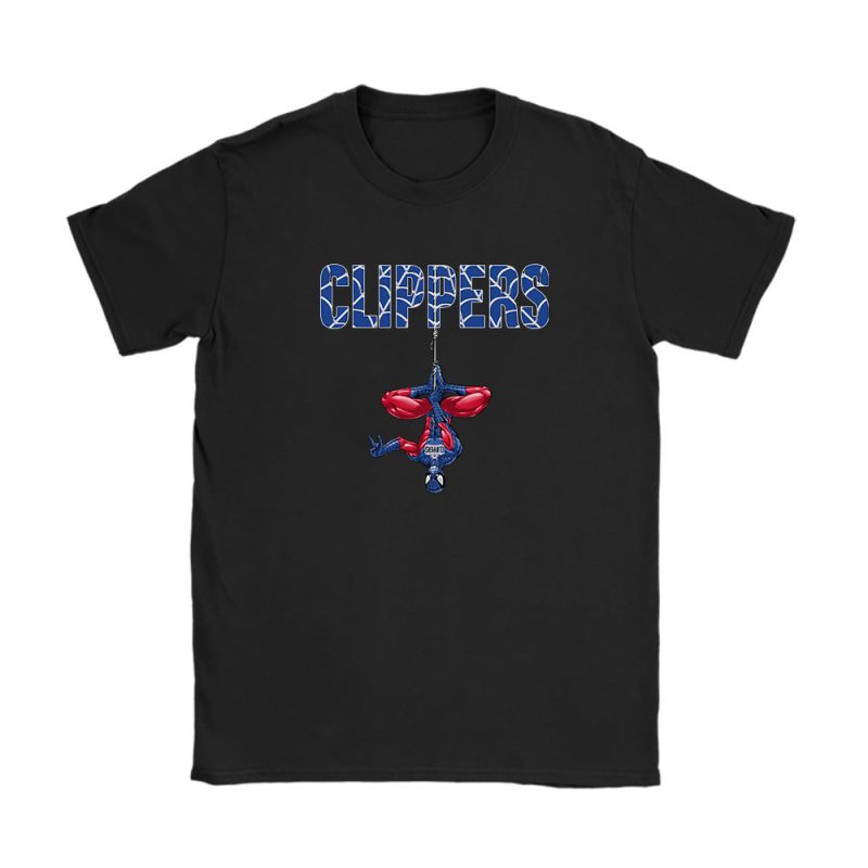 Spiderman NBA Los Angeles Clippers Unisex T-Shirt Cotton Tee TAT7251