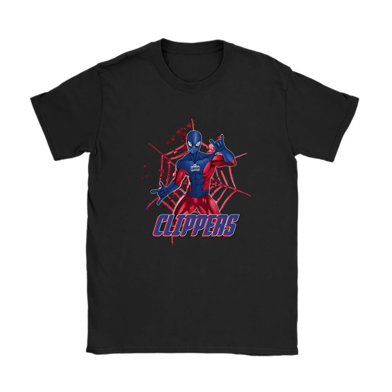 Spiderman NBA Los Angeles Clippers Unisex T-Shirt Cotton Tee TAT7252