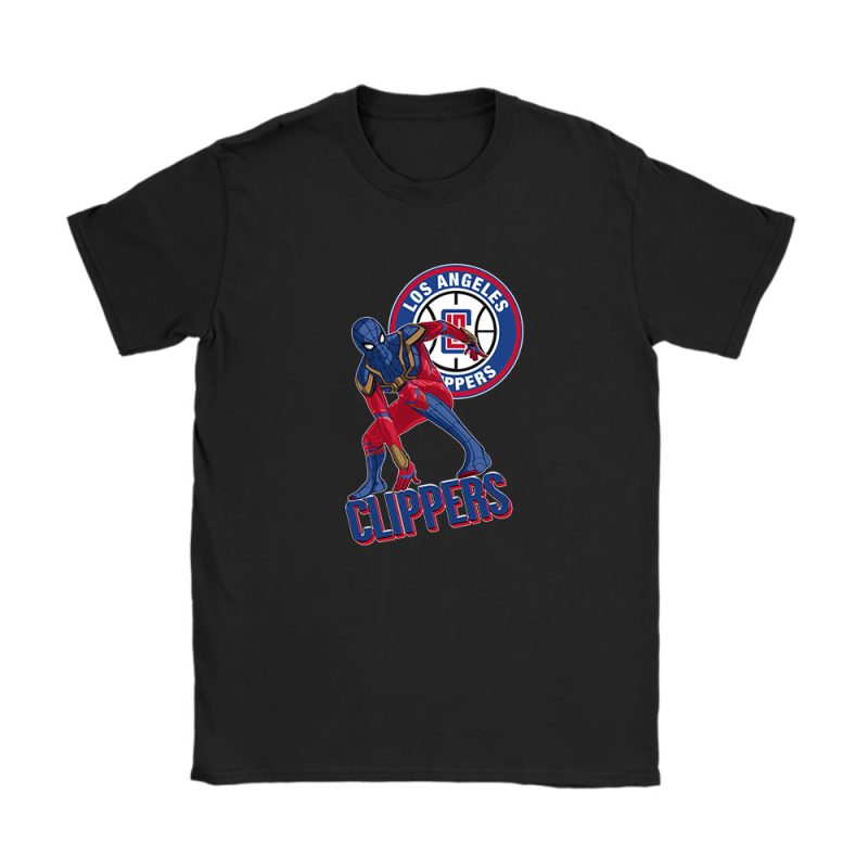 Spiderman NBA Los Angeles Clippers Unisex T-Shirt Cotton Tee TAT8396
