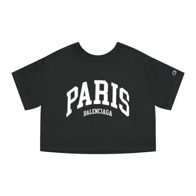 Balenciaga Paris Champion Lady Crop-Top T-Shirt CTB2436