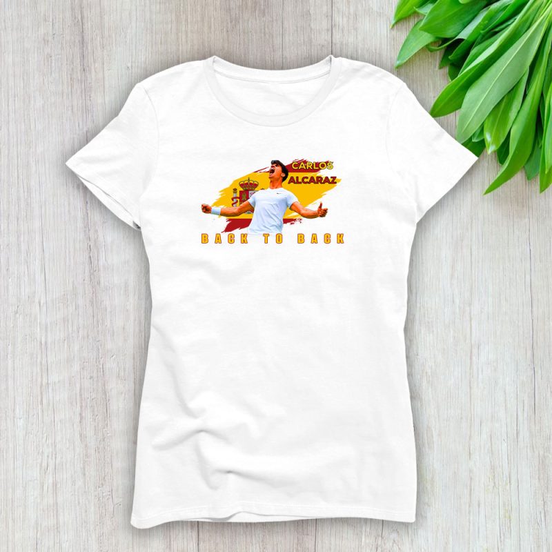 Carlos Alcaraz Winner Wimbledon 2024 X Alcarazarmy X Back To Back Lady T-Shirt Women Tee LTL12565