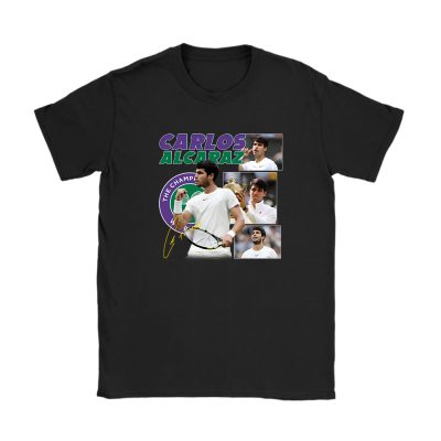 Carlos Alcaraz Winner Wimbledon 2024 X Alcarazarmy X Back To Back Unisex T-Shirt Cotton Tee TAT12570