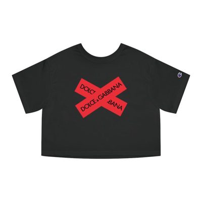Dolce & Gabbana Dolce & Gabbana Logo Champion Lady Crop-Top T-Shirt CTB2829