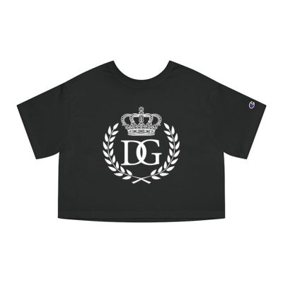 Dolce & Gabbana King Logo Luxury Champion Lady Crop-Top T-Shirt CTB2824