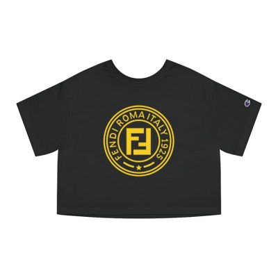 Fendi Circle Logo Champion Lady Crop-Top T-Shirt CTB2682