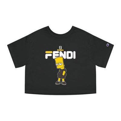 Fendi Roma Simson Champion Lady Crop-Top T-Shirt CTB2698