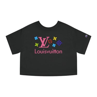 Louis Vuitton Logo Luxury With Color Monogram Champion Lady Heritage Crop-Top T-Shirt CTB193