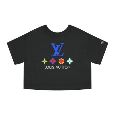Louis Vuitton Logo Luxury With Color Monogram Champion Lady Heritage Crop-Top T-Shirt CTB198