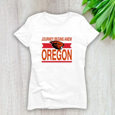 Oregon State University Beaversx Journey Begin Anews X College Baseball Lady T-Shirt Women Tee LTL10864