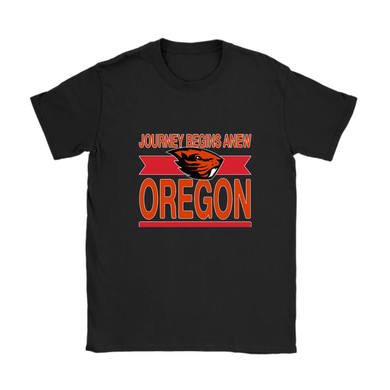 Oregon State University Beaversx Journey Begin Anews X College Baseball Unisex T-Shirt Cotton Tee TAT10864