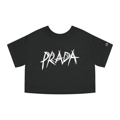 Prada Logo Luxury Champion Lady Crop-Top T-Shirt CTB2580