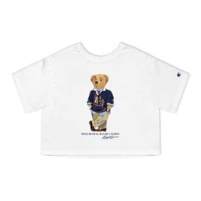 Ralph Lauren Polo Bear Teddy Champion Lady Crop-Top T-Shirt CTB2767